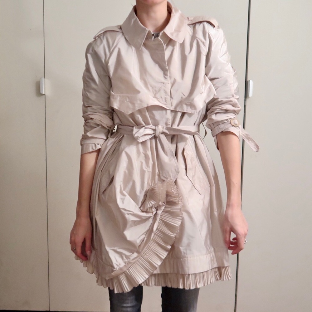 Ermanno Scervino lightweight blush trenchcoat pink